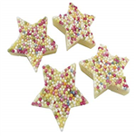 STAR SHAPES (CHOCOLATE) WHITE SNOWIES (V)