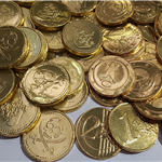 CHOCOLATE MONEY COINS (GOLD) (V)