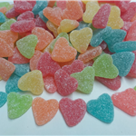 HEART SHAPED (SUGARED) ASSORTED COLOURS