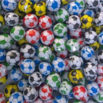 multi-coloured footballs (wrapped)