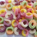 fizzy (sour) multicoloured fruit rings