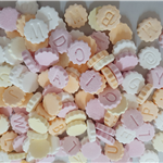 ALPHABET CHALKY CANDY LETTERS & FLOWER DISCS