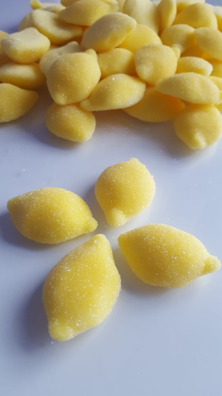 sugared lemon shaped foams