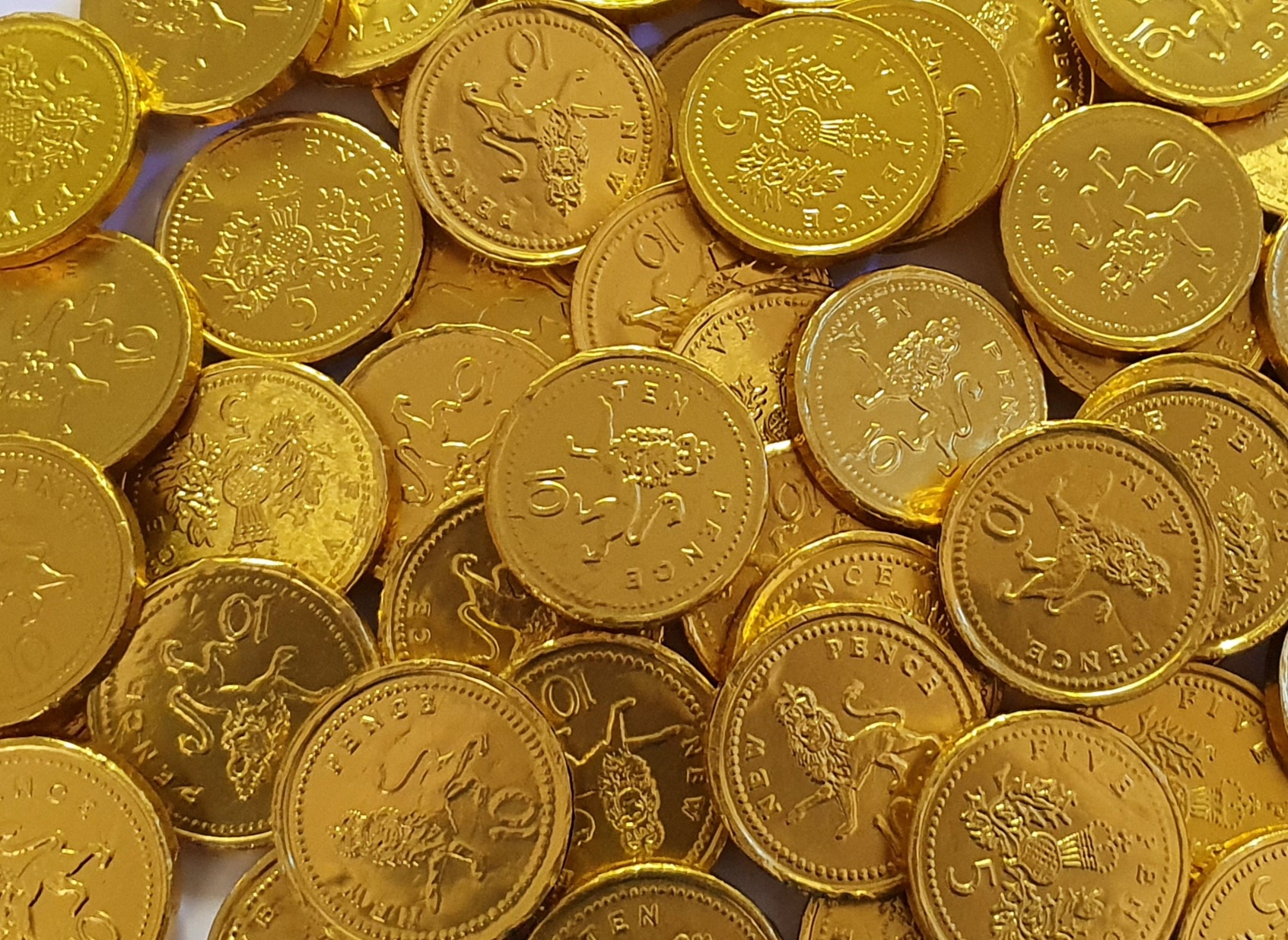 gold chocolate coins